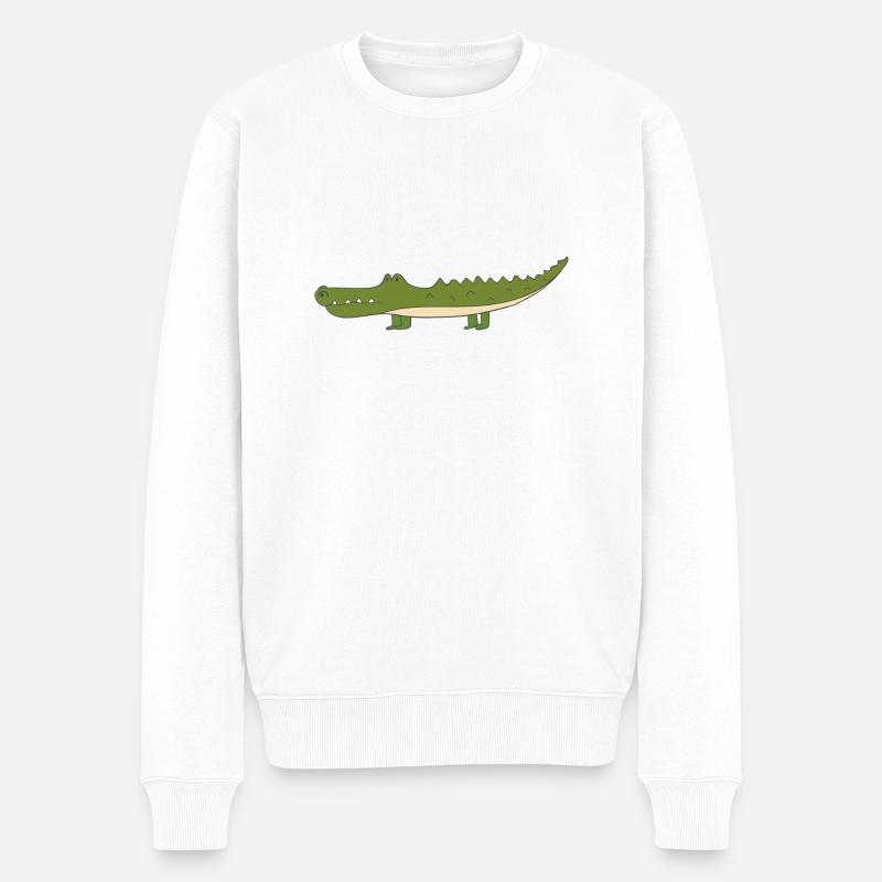 crocodile - Pull Premium bio Homme - blanc
