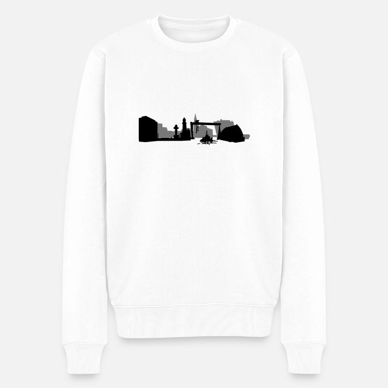 Kiel Skyline - Pull Premium bio Homme - blanc