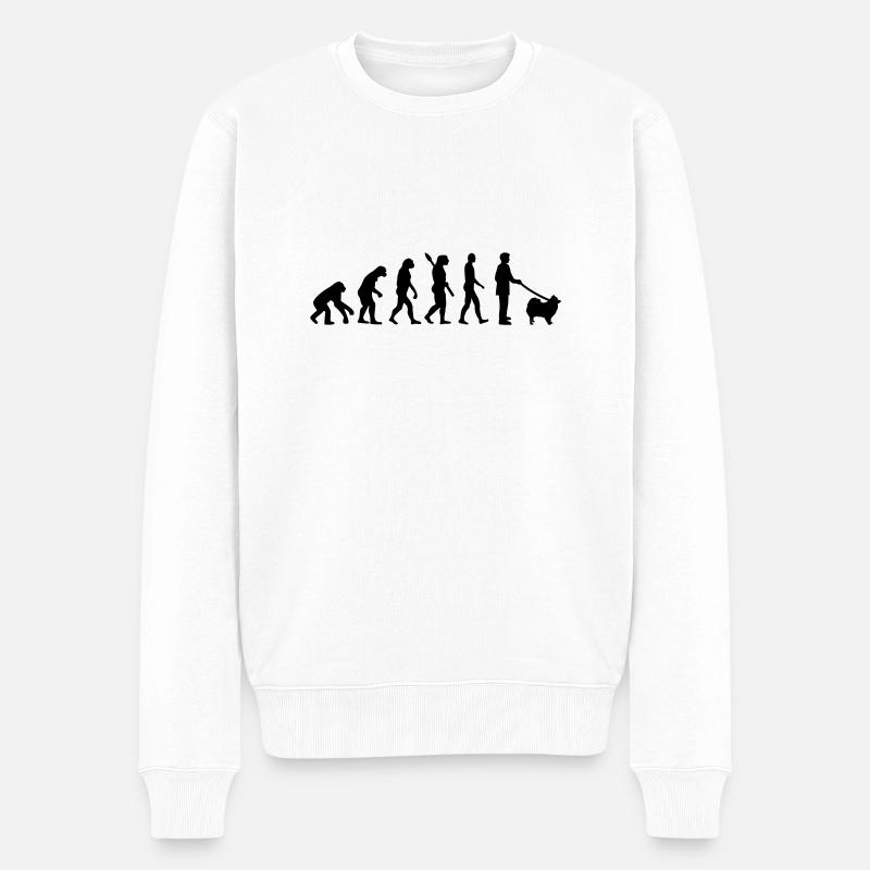 Spitz - Männer Premium Bio Pullover - Weiß