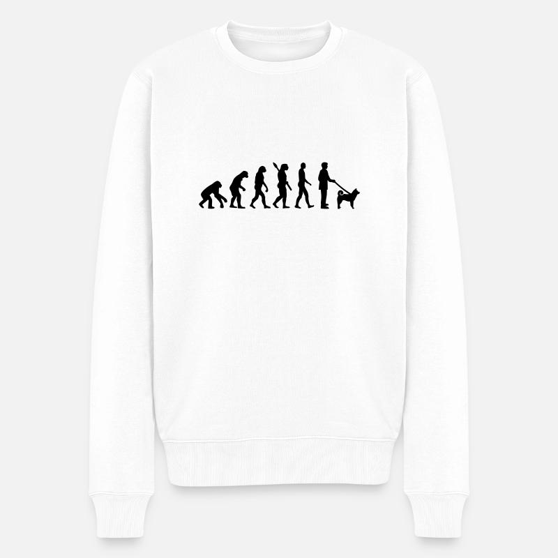 Shiba Inu - Pull Premium bio Homme - blanc