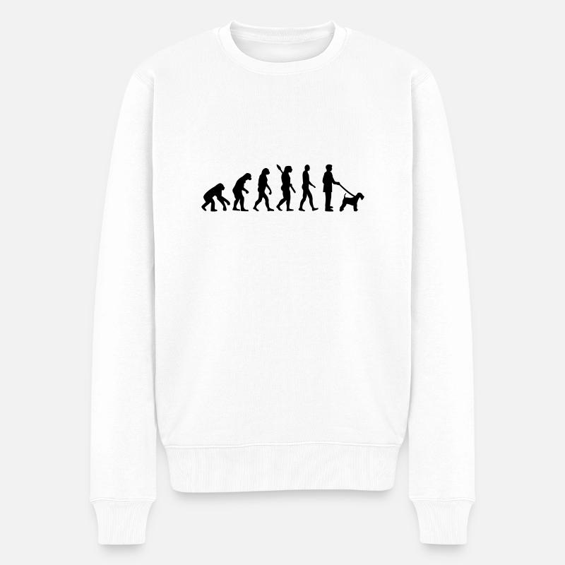 Airedale Terrier - Pull Premium bio Homme - blanc