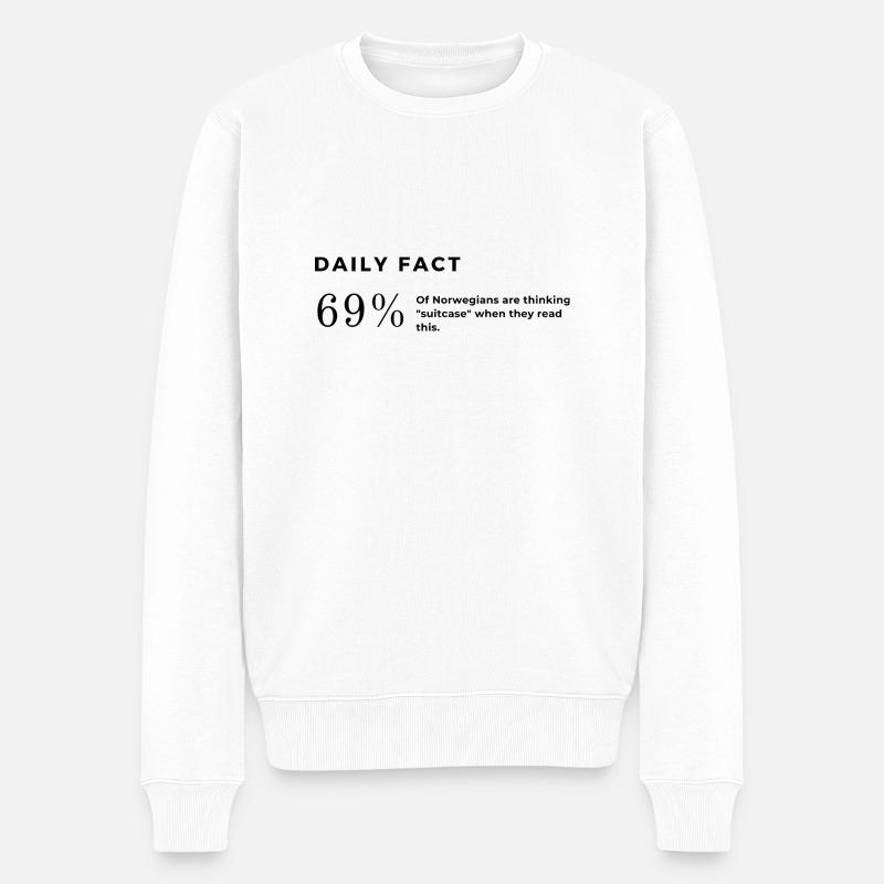Denken Sie Koffer - Männer Premium Bio Pullover - Weiß