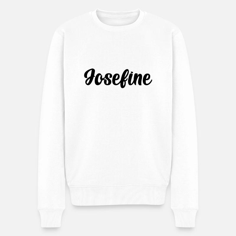 Josefine - Männer Premium Bio Pullover - Weiß
