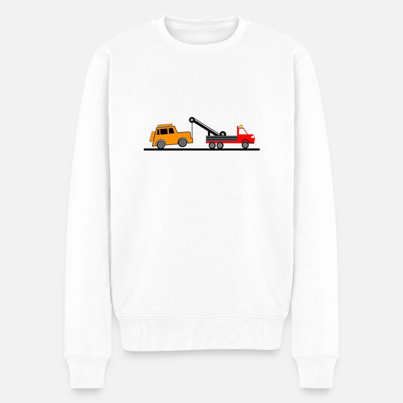 Truck - Männer Premium Bio Pullover - Weiß