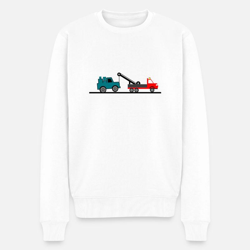 Truck - Männer Premium Bio Pullover - Weiß