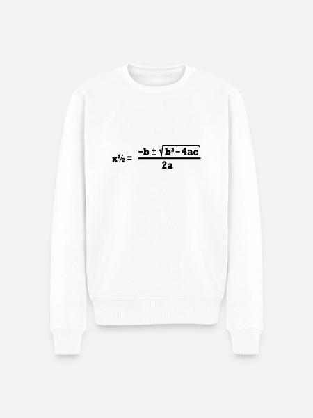 quadratic formula - Men's Premium Organic Jumper - white