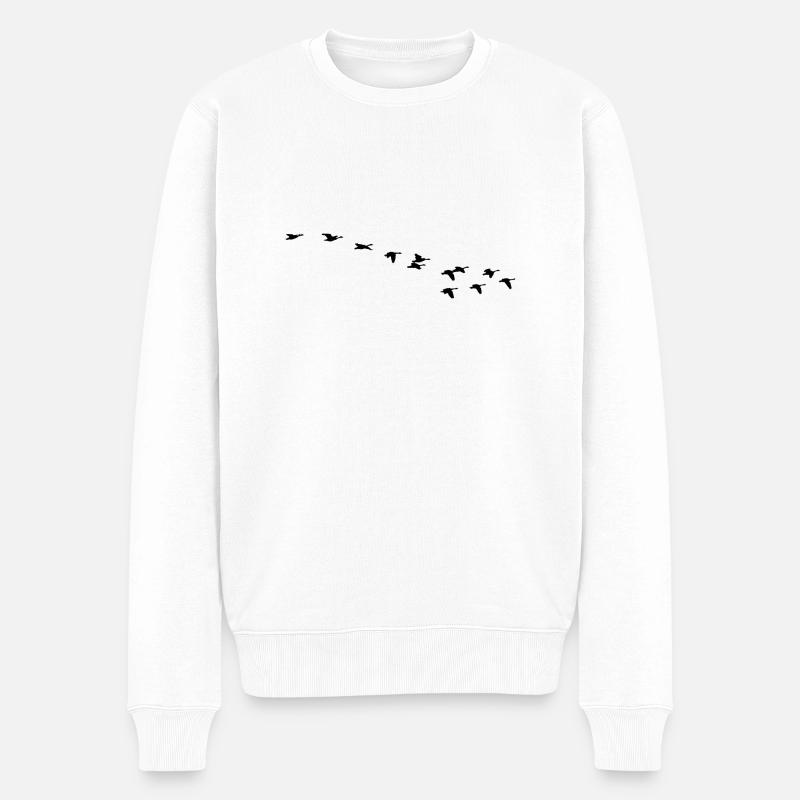 goose18 - Männer Premium Bio Pullover - Weiß