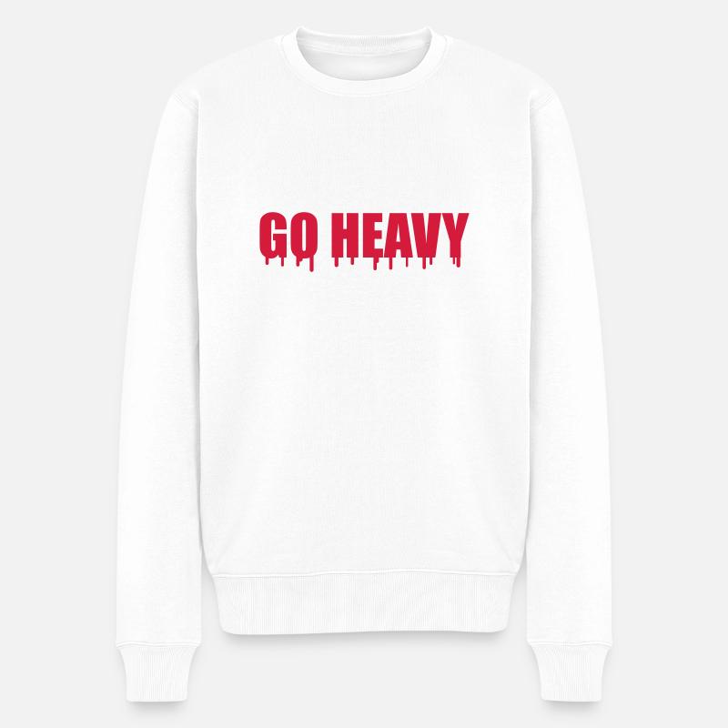 Go Heavy - Pull Premium bio Homme - blanc