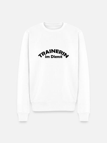 trainerin im dienst - Männer Premium Bio Pullover - Weiß