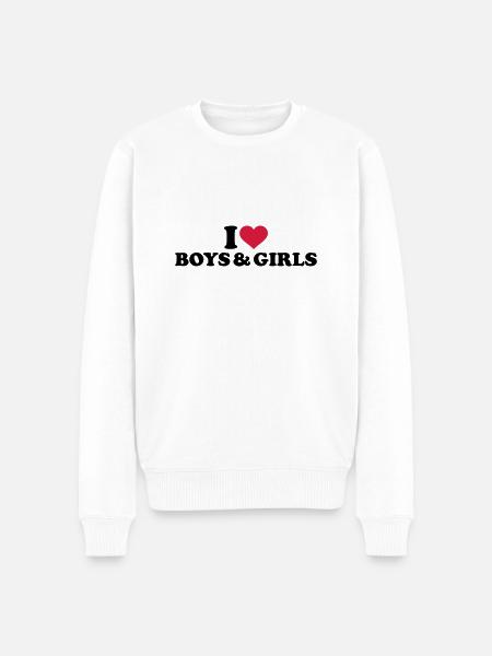 Bisexuell - Männer Premium Bio Pullover - Weiß