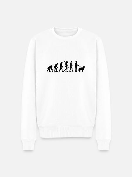 Shetland Sheepdog - Men's Premium Organic Jumper - white