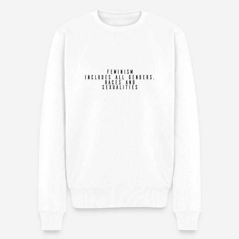 Feminismus - Männer Premium Bio Pullover - Weiß