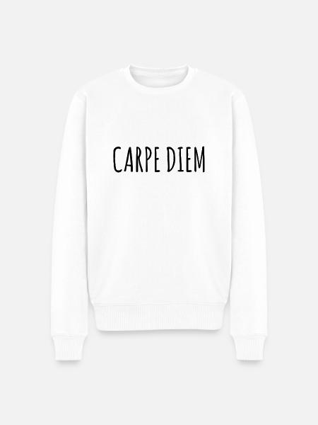 Tshirt carpe diem - Men's Premium Organic Jumper - white