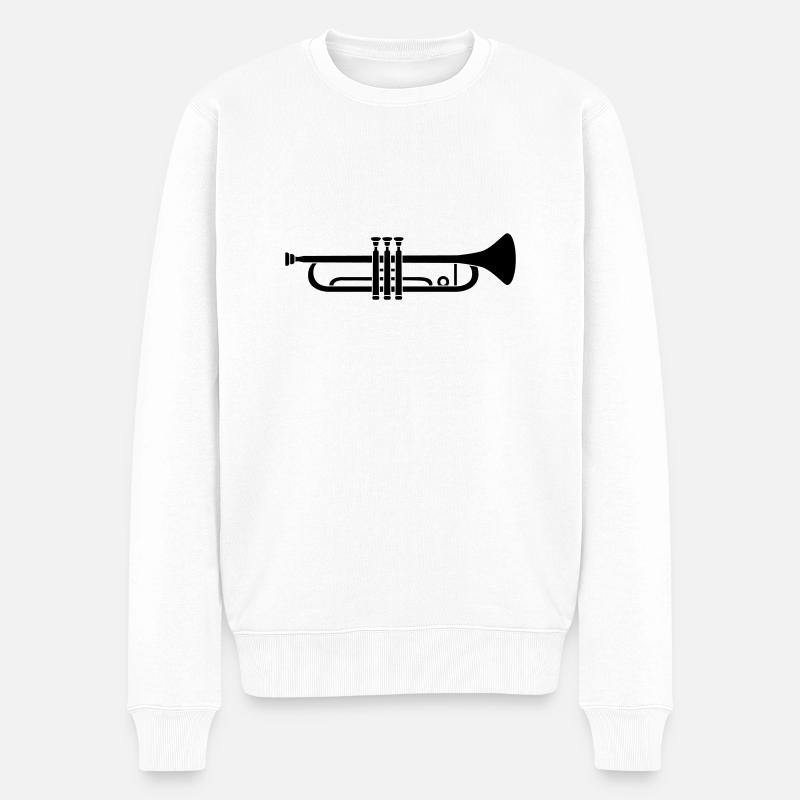 Instrument Musique Trompette - Pull Premium bio Homme - blanc