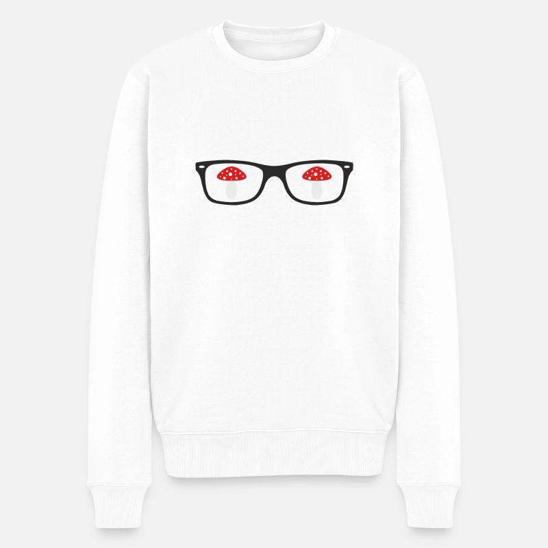Lunettes Pilz - Pull Premium bio Homme - blanc