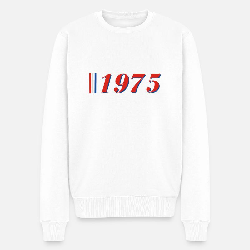 Année 1975 - Pull Premium bio Homme - blanc