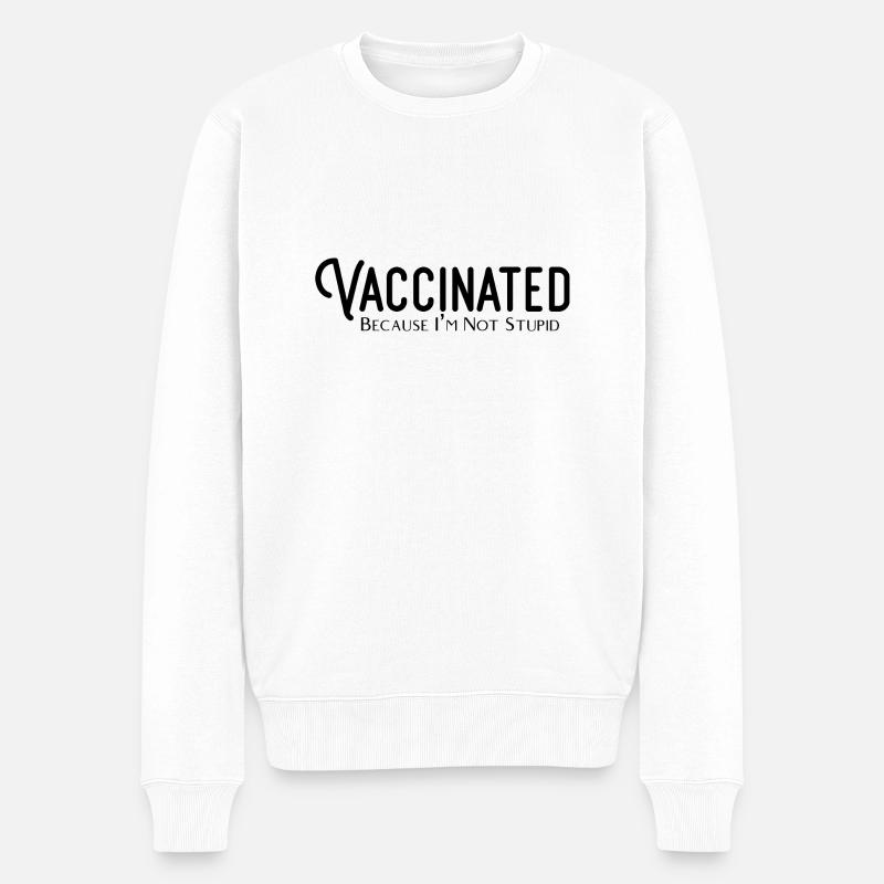 #Vaccinated - Pull Premium bio Homme - blanc