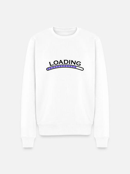 loading ladebalken - Männer Premium Bio Pullover - Weiß