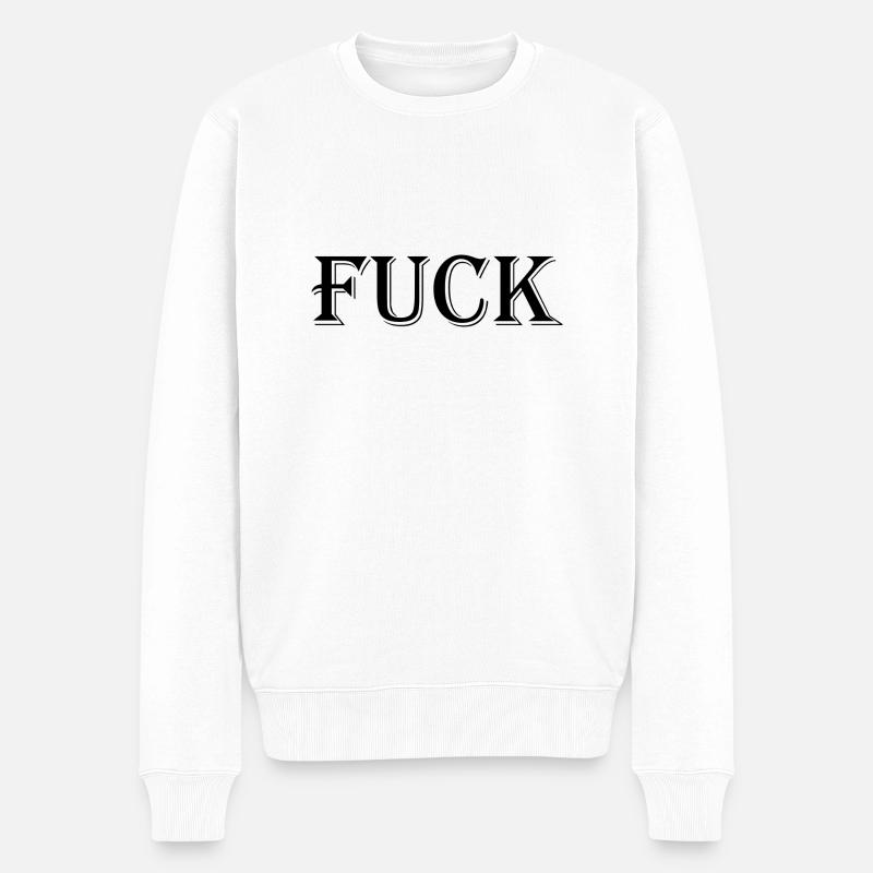 FICK-Designs - Männer Premium Bio Pullover - Weiß
