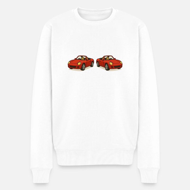 auto cabrio 2 - Männer Premium Bio Pullover - Weiß