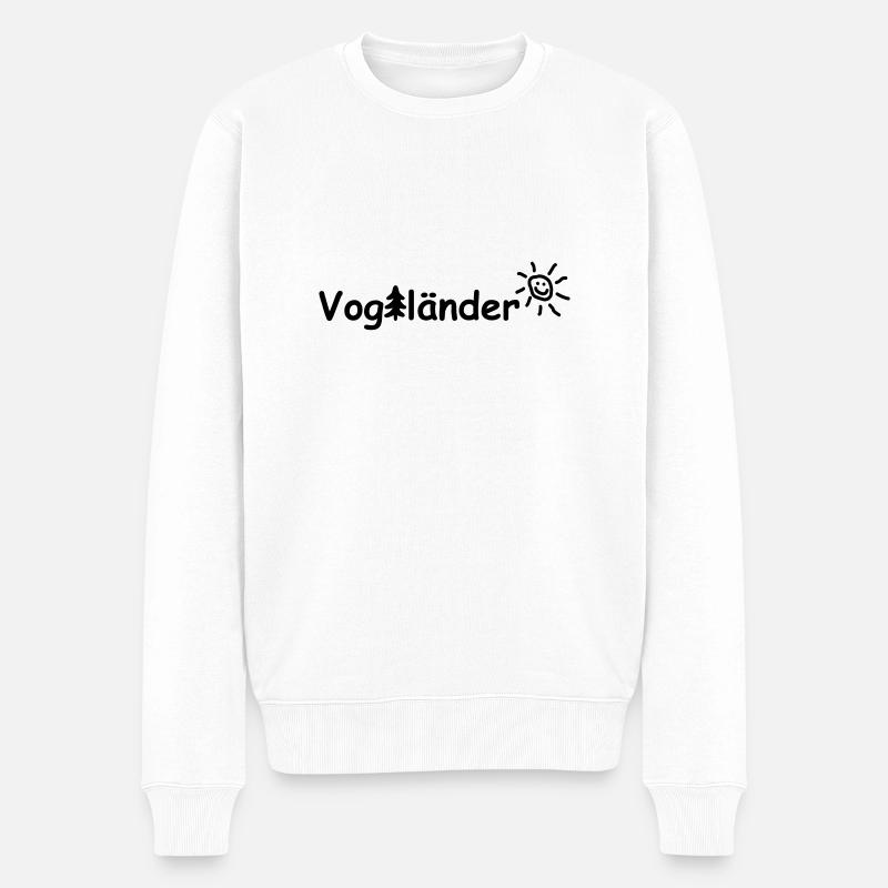 Vogtländer - Männer Premium Bio Pullover - Weiß