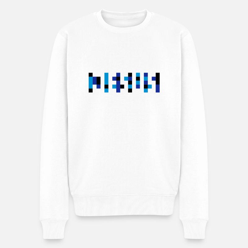 JESUS - 3 Farb Vektor - Männer Premium Bio Pullover - Weiß