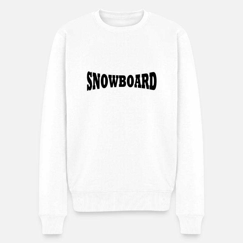 Snowboard logo - Pull Premium bio Homme - blanc