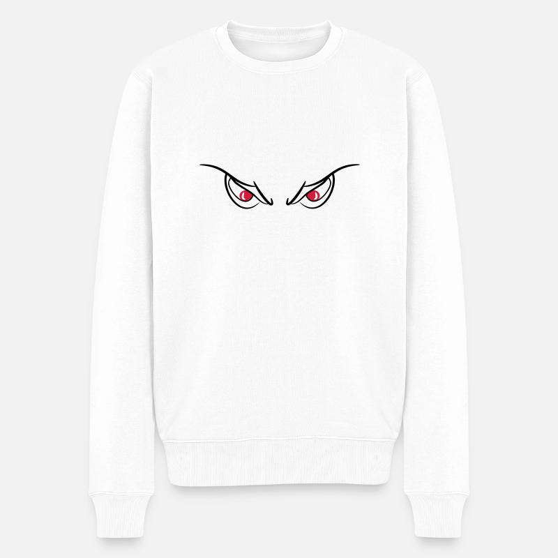 Yeux diable mal vue 2c - Pull Premium bio Homme - blanc