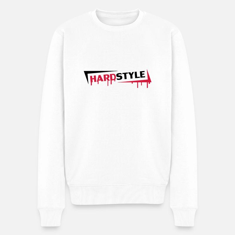 Hardstyle Graffiti - Männer Premium Bio Pullover - Weiß