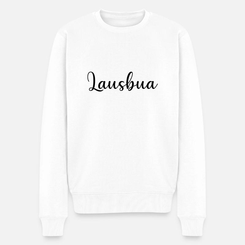 Lausbua - Pull Premium bio Homme - blanc