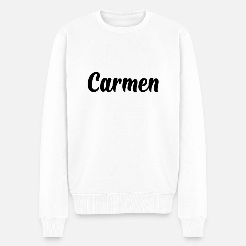 Carmen - Männer Premium Bio Pullover - Weiß