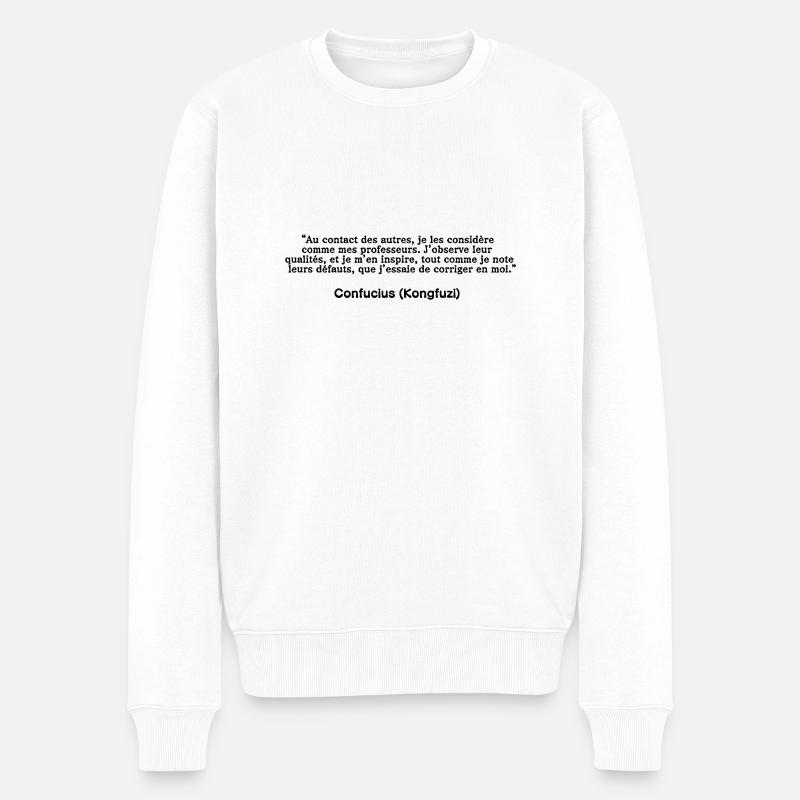 Confucius - Pull Premium bio Homme - blanc