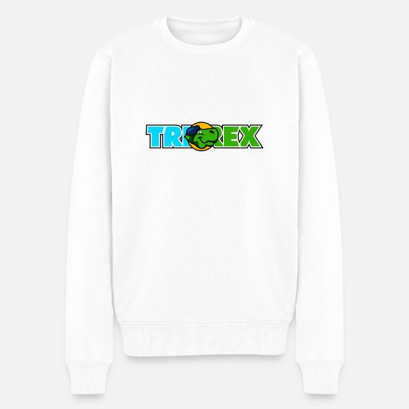 TRI REX Logo - Männer Premium Bio Pullover - Weiß