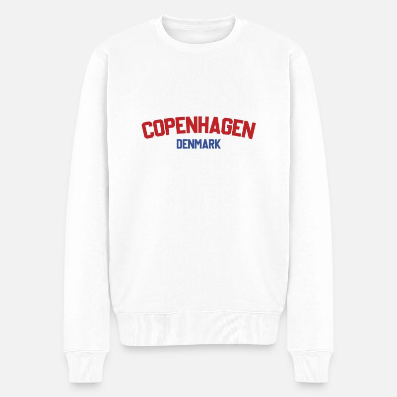 Copenhague, Danemark - Pull Premium bio Homme - blanc
