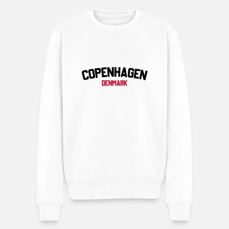 Copenhague, Danemark - Pull Premium bio Homme - blanc