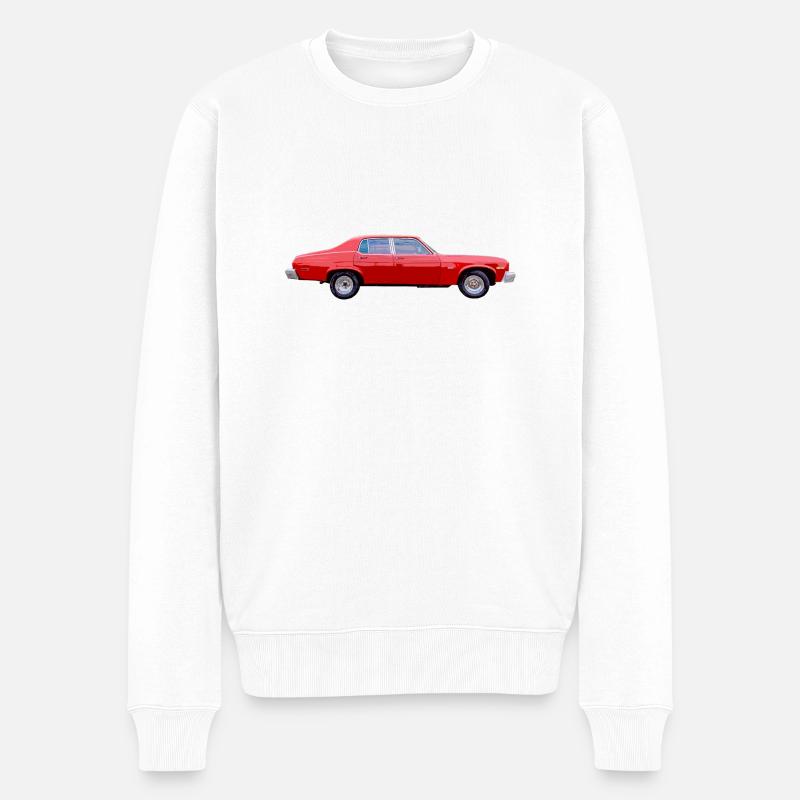 Altes amerikanisches Auto - Männer Premium Bio Pullover - Weiß
