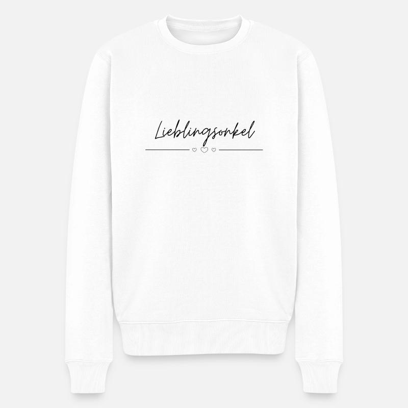Lieblingsonkel - Männer Premium Bio Pullover - Weiß