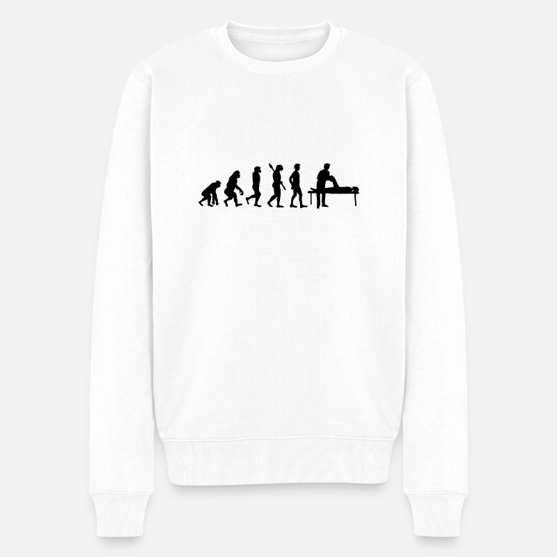 Physio die Entstehung - Männer Premium Bio Pullover - Weiß