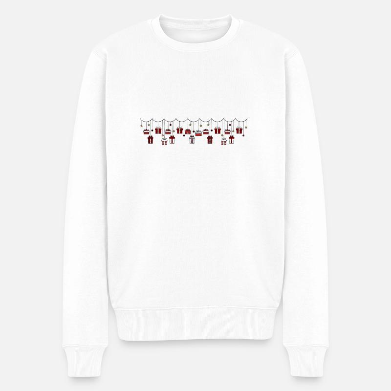 Girlande - Männer Premium Bio Pullover - Weiß