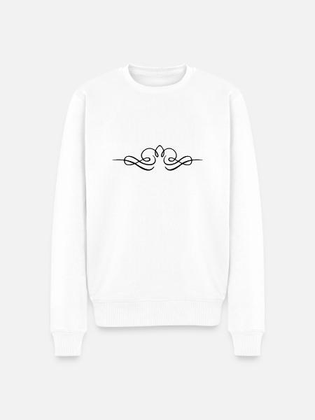 Schnörkel Tribal modern - Männer Premium Bio Pullover - Weiß
