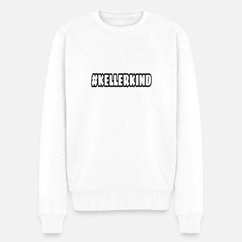 Kellerkind - Pull Premium bio Homme - blanc