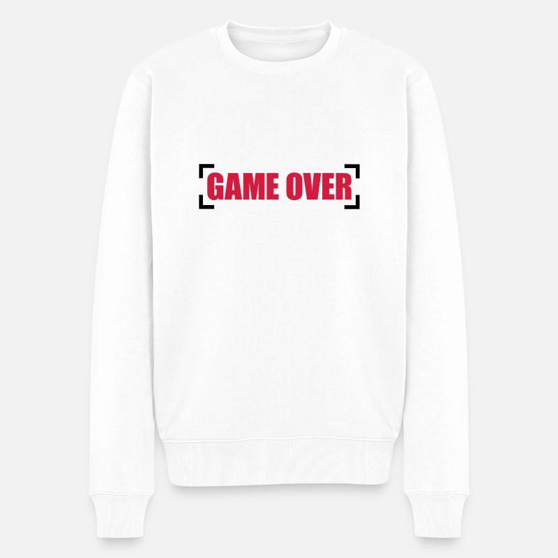 Game Over - Pull Premium bio Homme - blanc