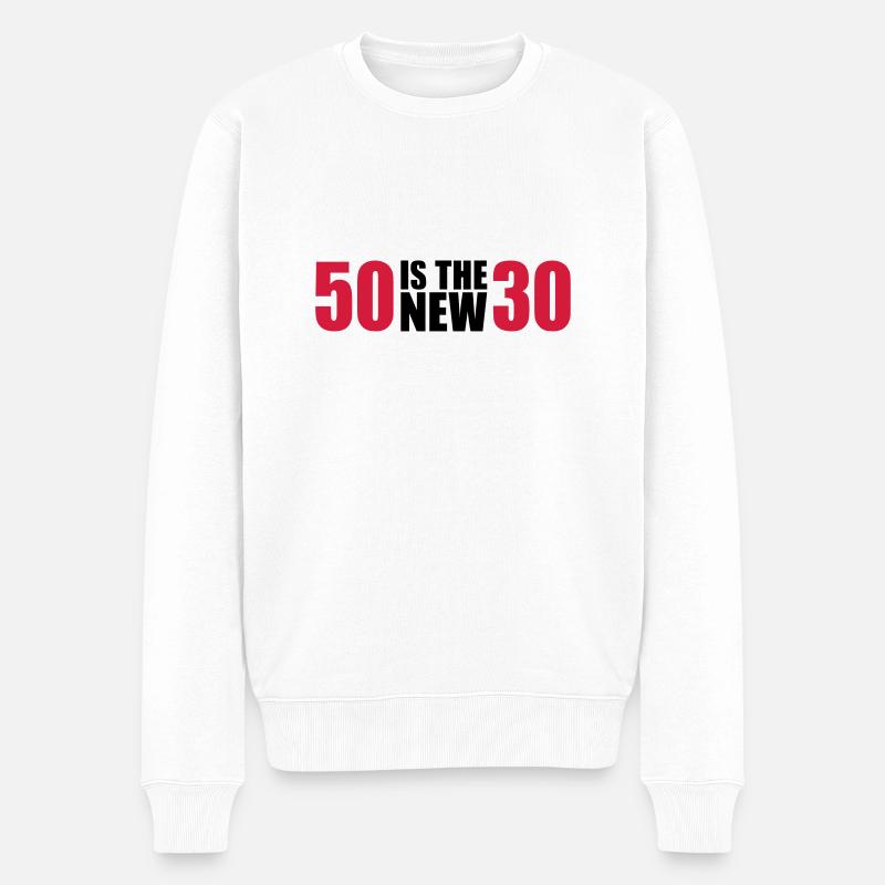 50 Anniversaire - Pull Premium bio Homme - blanc
