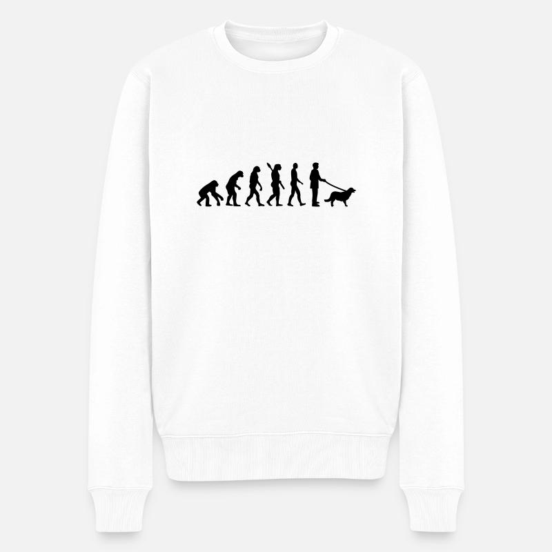 Golden Retriever - Männer Premium Bio Pullover - Weiß