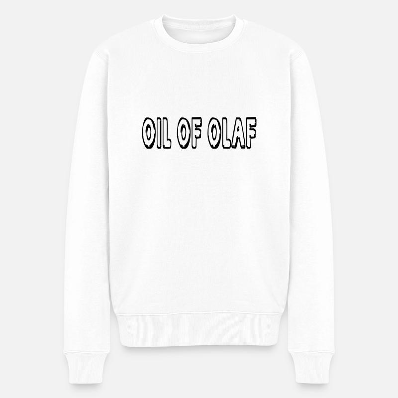 HUILE DE L'OLAF - Pull Premium bio Homme - blanc
