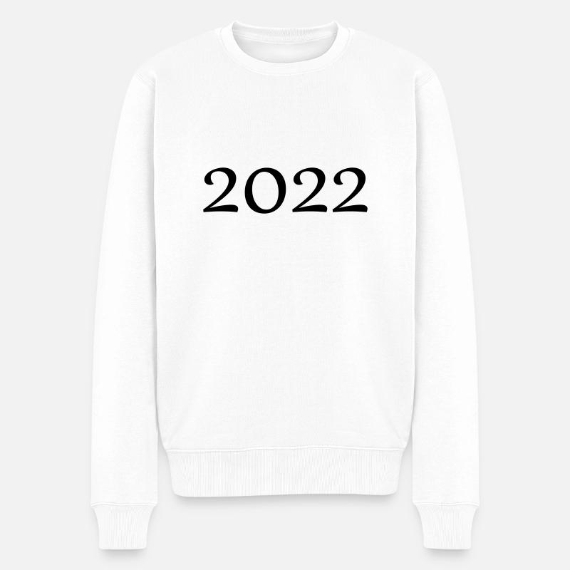 2022 - Männer Premium Bio Pullover - Weiß