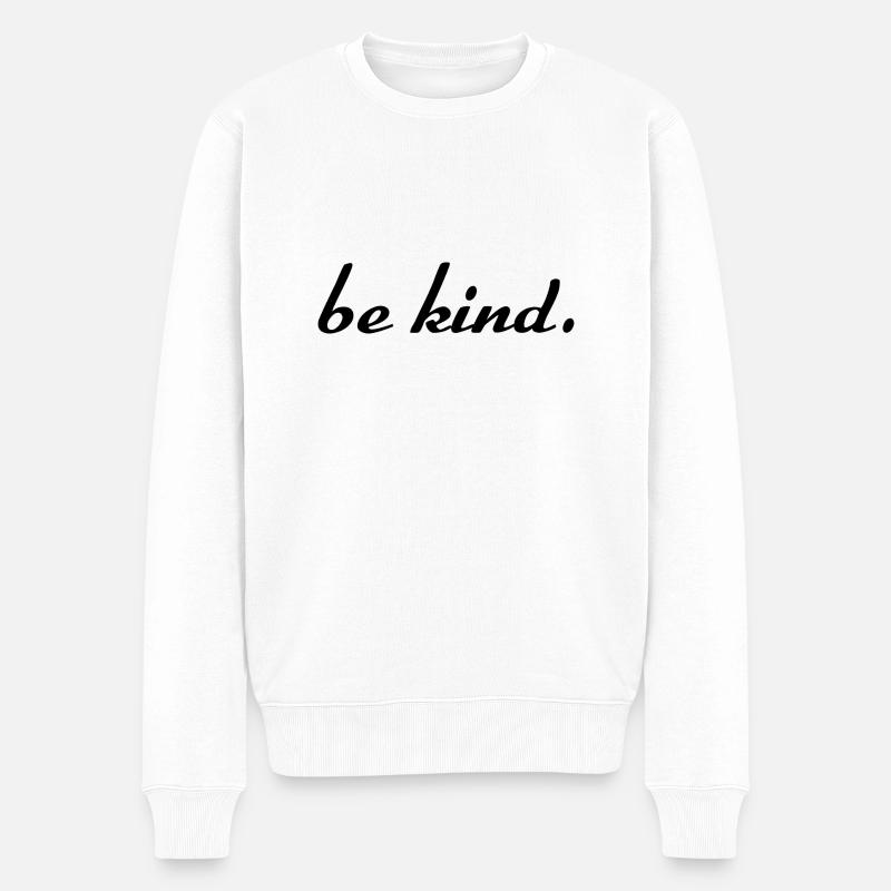 bekind - Männer Premium Bio Pullover - Weiß