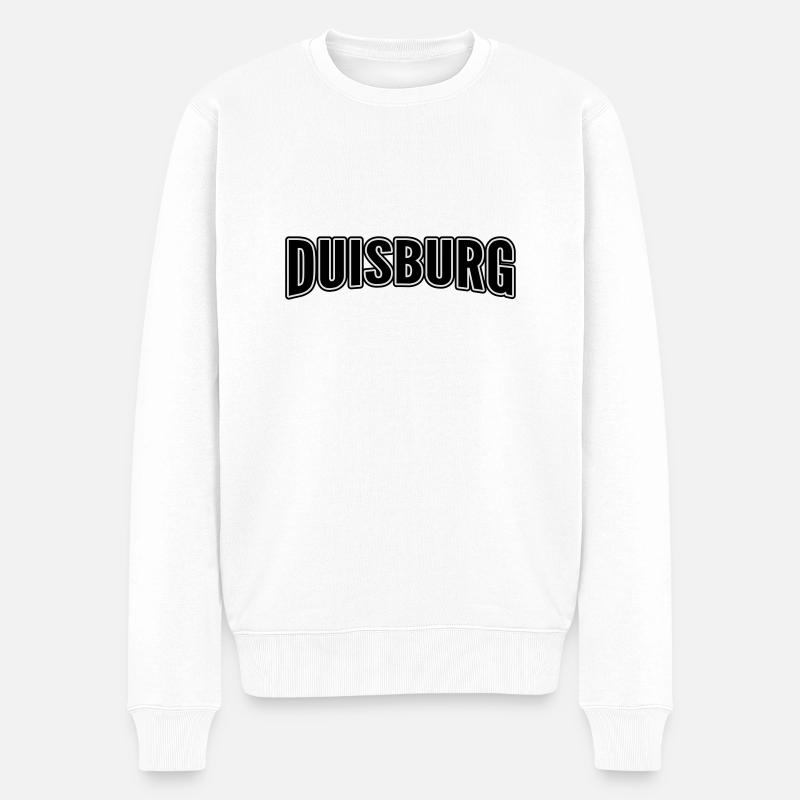 Duisburg - Männer Premium Bio Pullover - Weiß