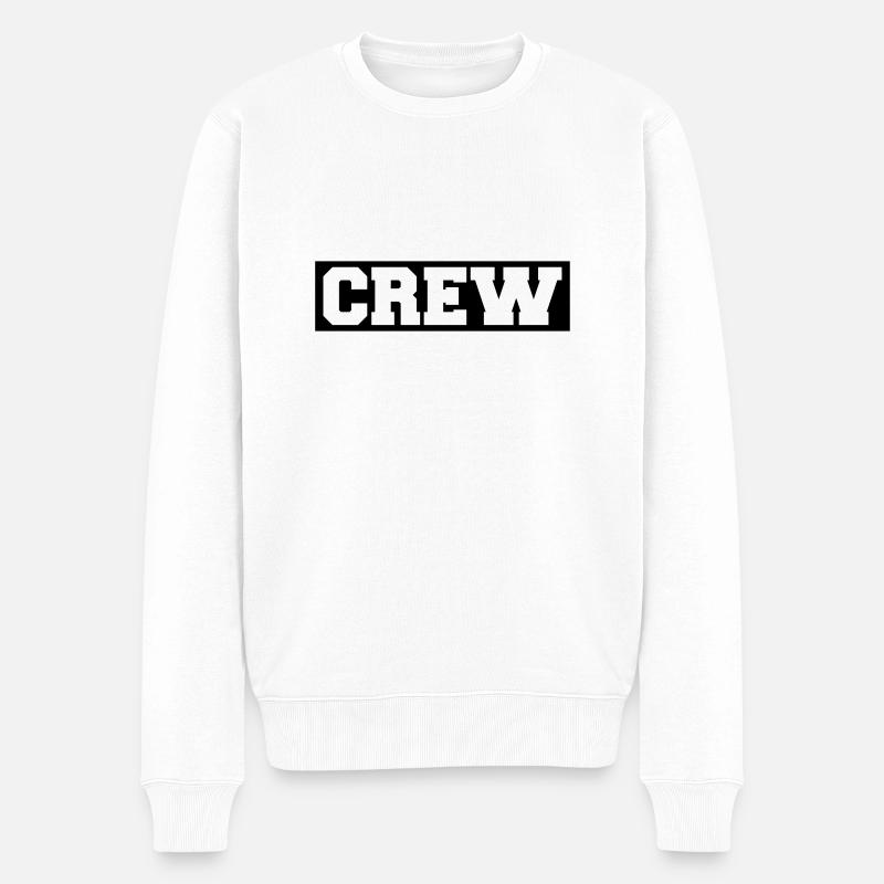 Crew - Pull Premium bio Homme - blanc