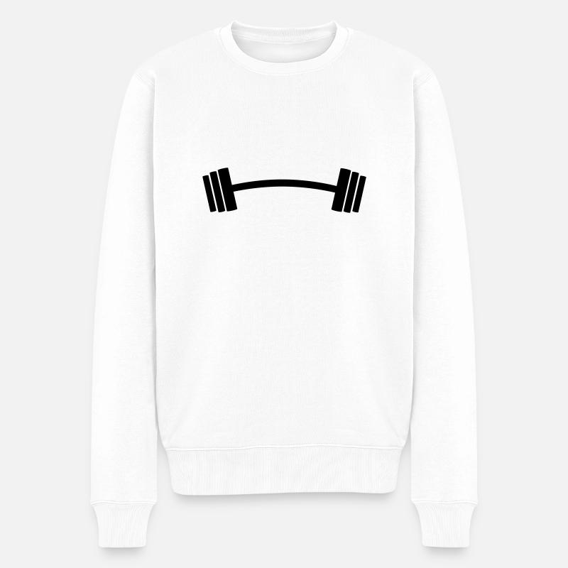 hantel - Männer Premium Bio Pullover - Weiß